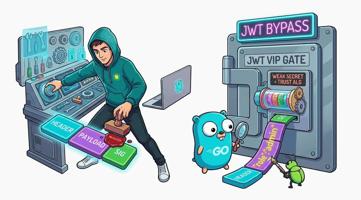 Обложка лабы: JWT Authentication: Взлом слабой криптографии
