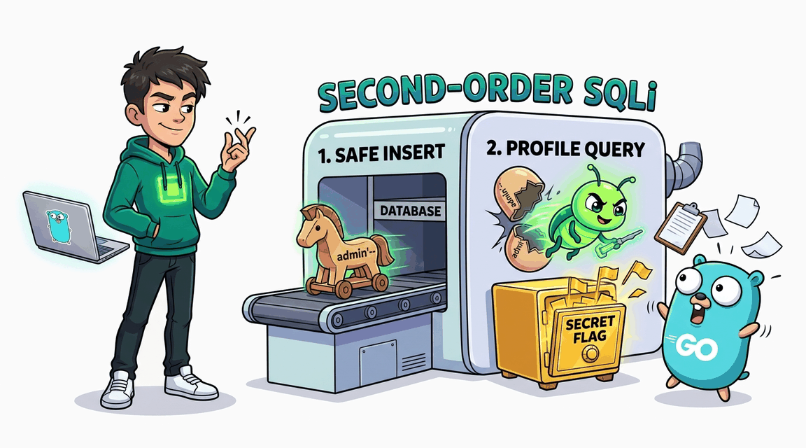 Обложка лабы: SQL Injection: Second-Order (хранимая инъекция)