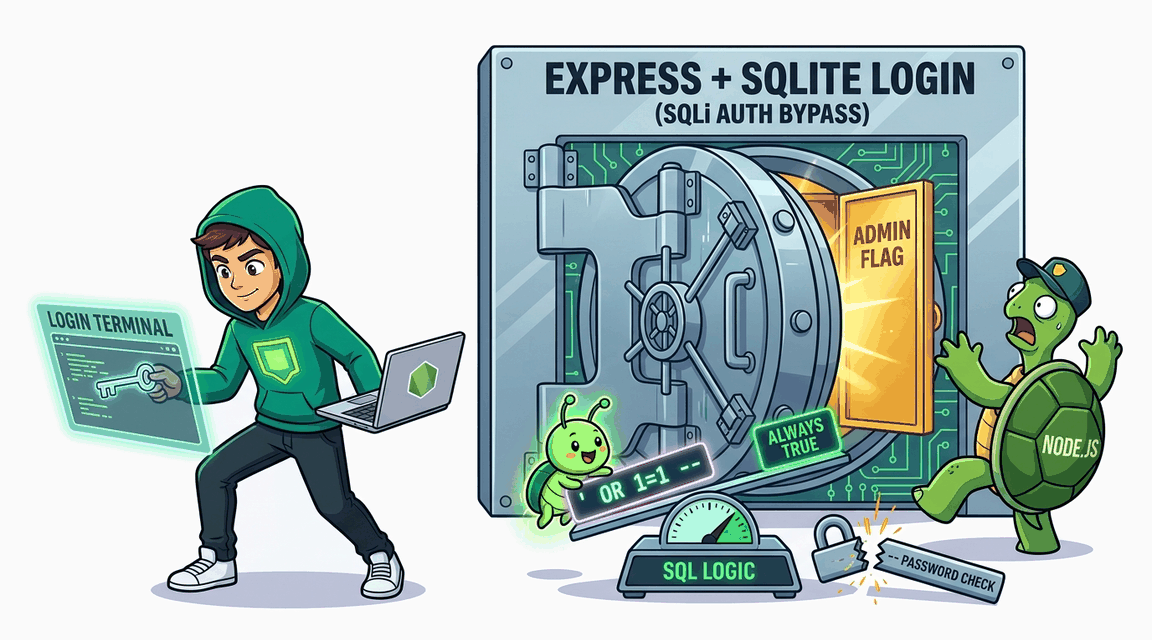 Обложка лабы: SQL Injection: Обход аутентификации в Express