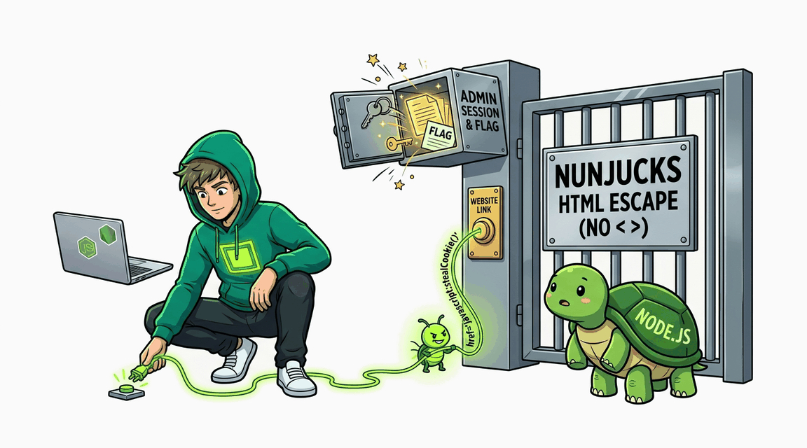 Обложка лабы: XSS через атрибут (javascript: URL) в Node.js