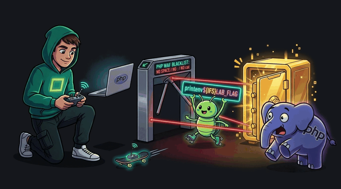 Обложка лабы: Command Injection: обход blacklist-фильтра WAF