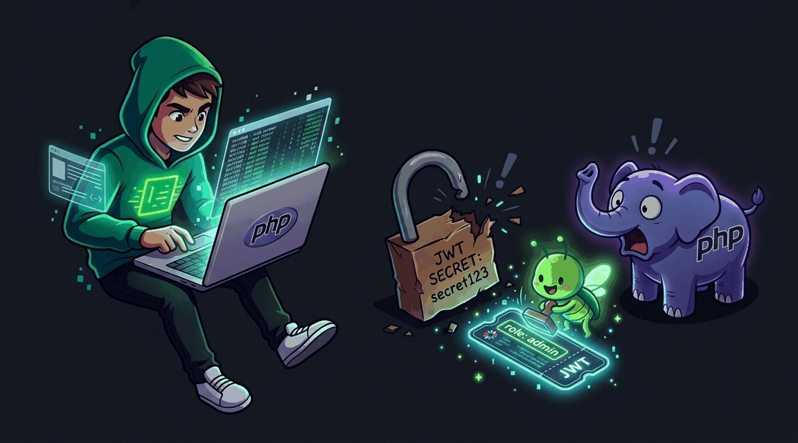 Обложка лабы: JWT: Weak Secret