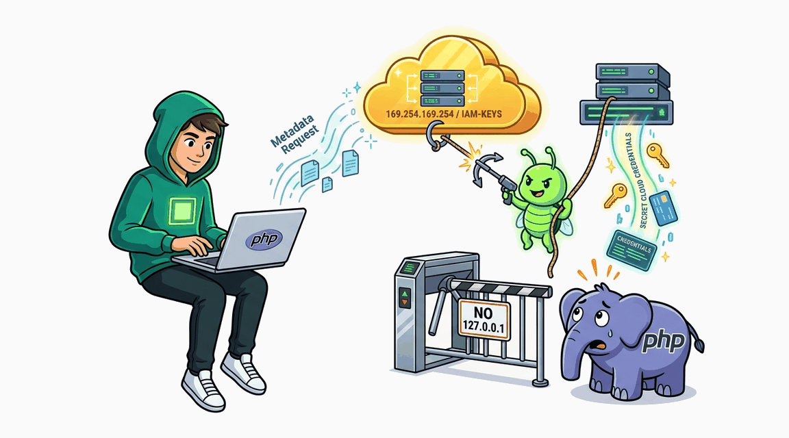 Обложка лабы: SSRF к облачным метаданным через обход проверки IP