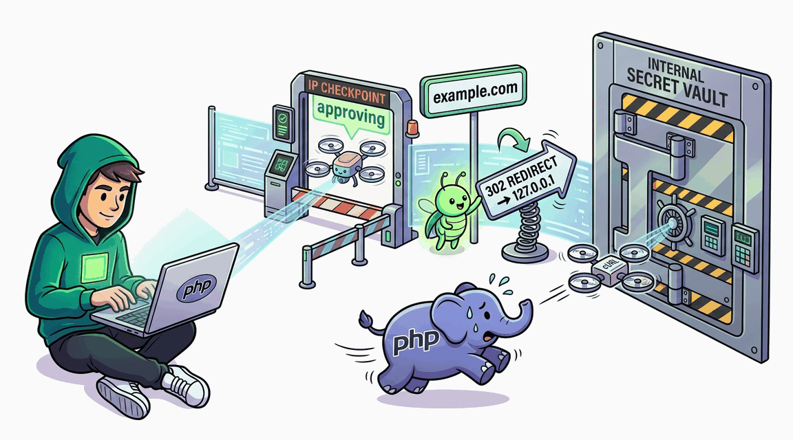Обложка лабы: SSRF через обход проверки IP с помощью HTTP-редиректа