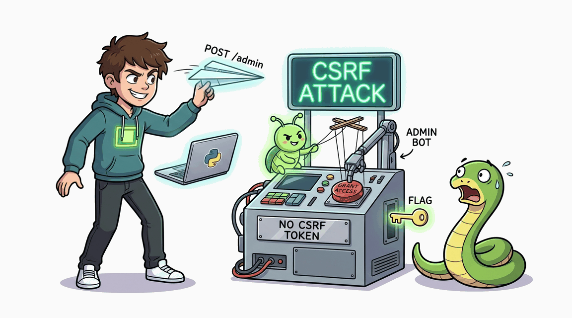 Обложка лабы: CSRF: Несанкционированное действие через поддельный запрос (Flask)