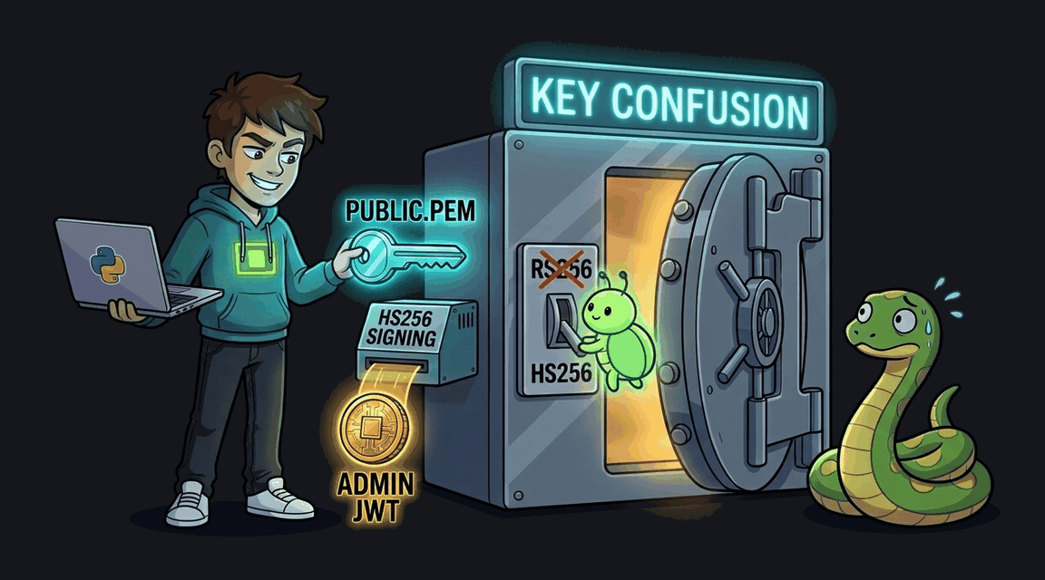 Обложка лабы: JWT: Key Confusion (RS256 to HS256)