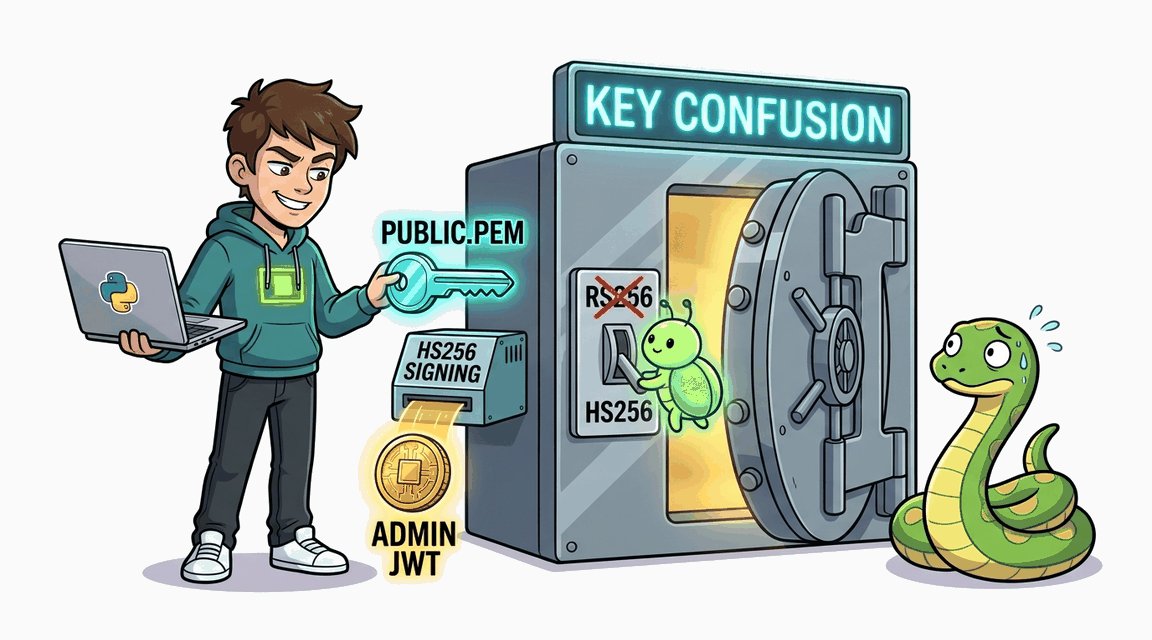 Обложка лабы: JWT: Key Confusion (RS256 to HS256)