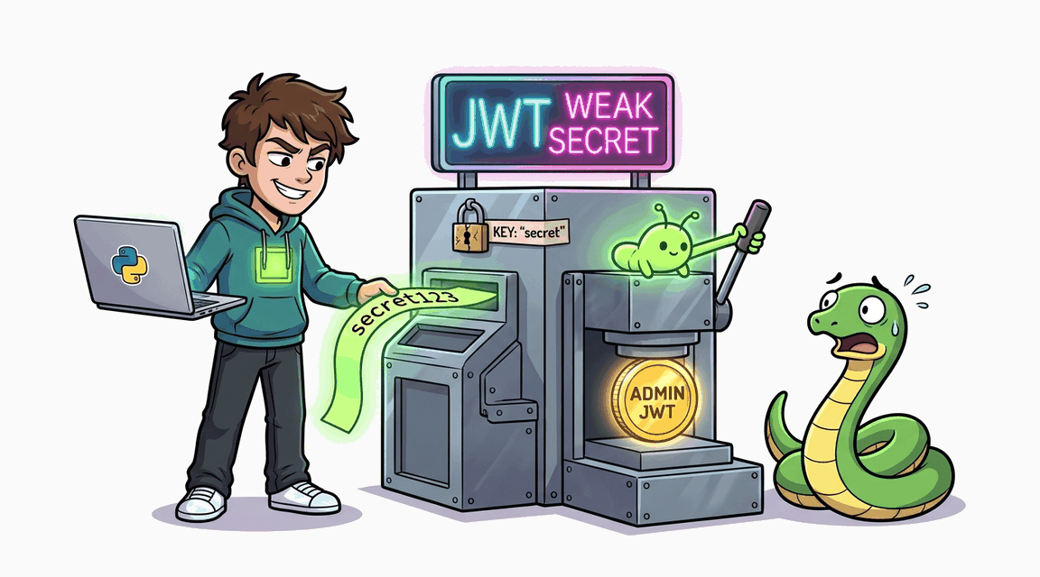 Обложка лабы: JWT: Weak Secret